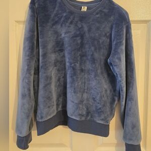 Athleta girl size 14 blue soft sweater with thumbholes